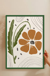 HOMEPACK Ahşap Çerçeveli Tablo Çerçeveli Poster Sanatsal Modern Duvar Dekoru FLOWER-40