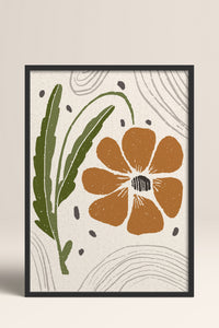 HOMEPACK Ahşap Çerçeveli Tablo Çerçeveli Poster Sanatsal Modern Duvar Dekoru FLOWER-40
