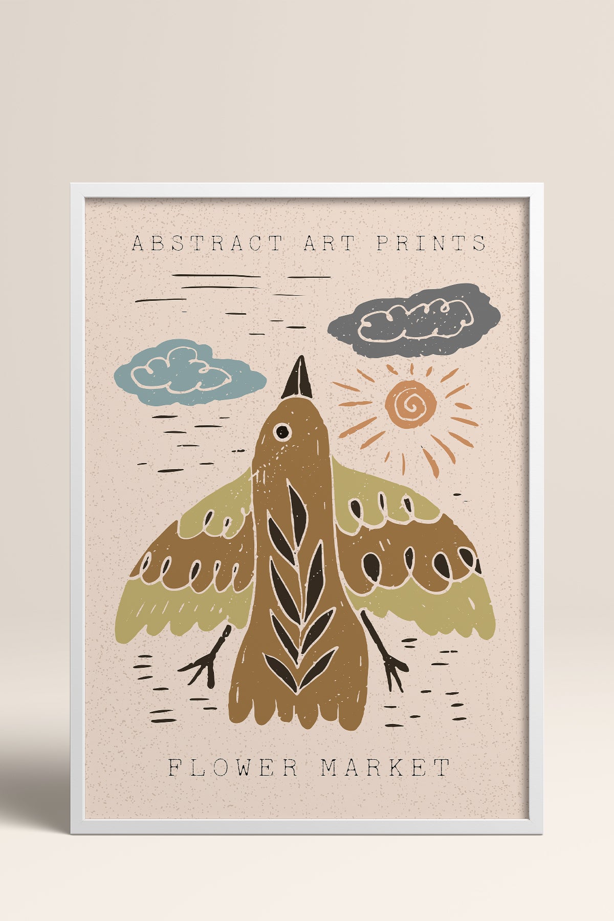 HOMEPACK Ahşap Çerçeveli Tablo Çerçeveli Poster Sanatsal Modern Duvar Dekoru FLOWER-42