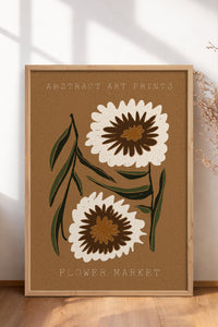HOMEPACK Ahşap Çerçeveli Tablo Çerçeveli Poster Sanatsal Modern Duvar Dekoru FLOWER-44