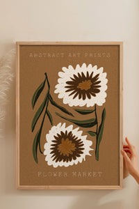 HOMEPACK Ahşap Çerçeveli Tablo Çerçeveli Poster Sanatsal Modern Duvar Dekoru FLOWER-44