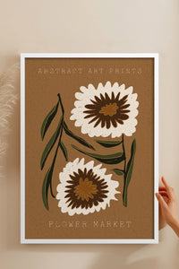 HOMEPACK Ahşap Çerçeveli Tablo Çerçeveli Poster Sanatsal Modern Duvar Dekoru FLOWER-44