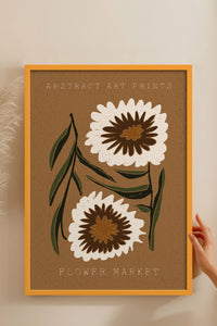 HOMEPACK Ahşap Çerçeveli Tablo Çerçeveli Poster Sanatsal Modern Duvar Dekoru FLOWER-44