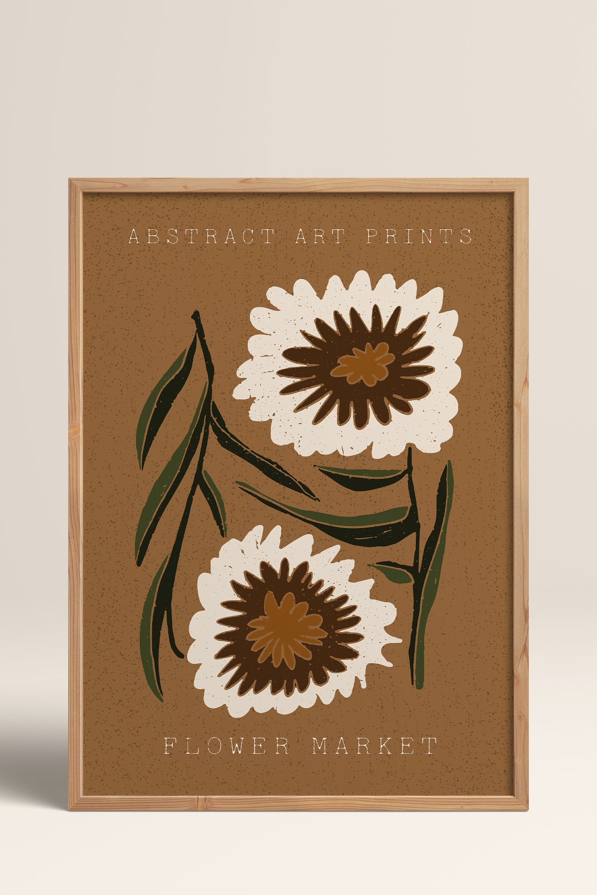HOMEPACK Ahşap Çerçeveli Tablo Çerçeveli Poster Sanatsal Modern Duvar Dekoru FLOWER-44