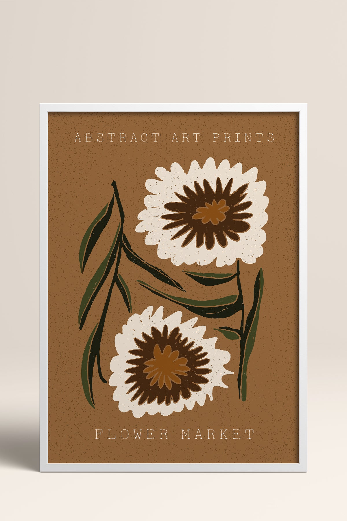 HOMEPACK Ahşap Çerçeveli Tablo Çerçeveli Poster Sanatsal Modern Duvar Dekoru FLOWER-44