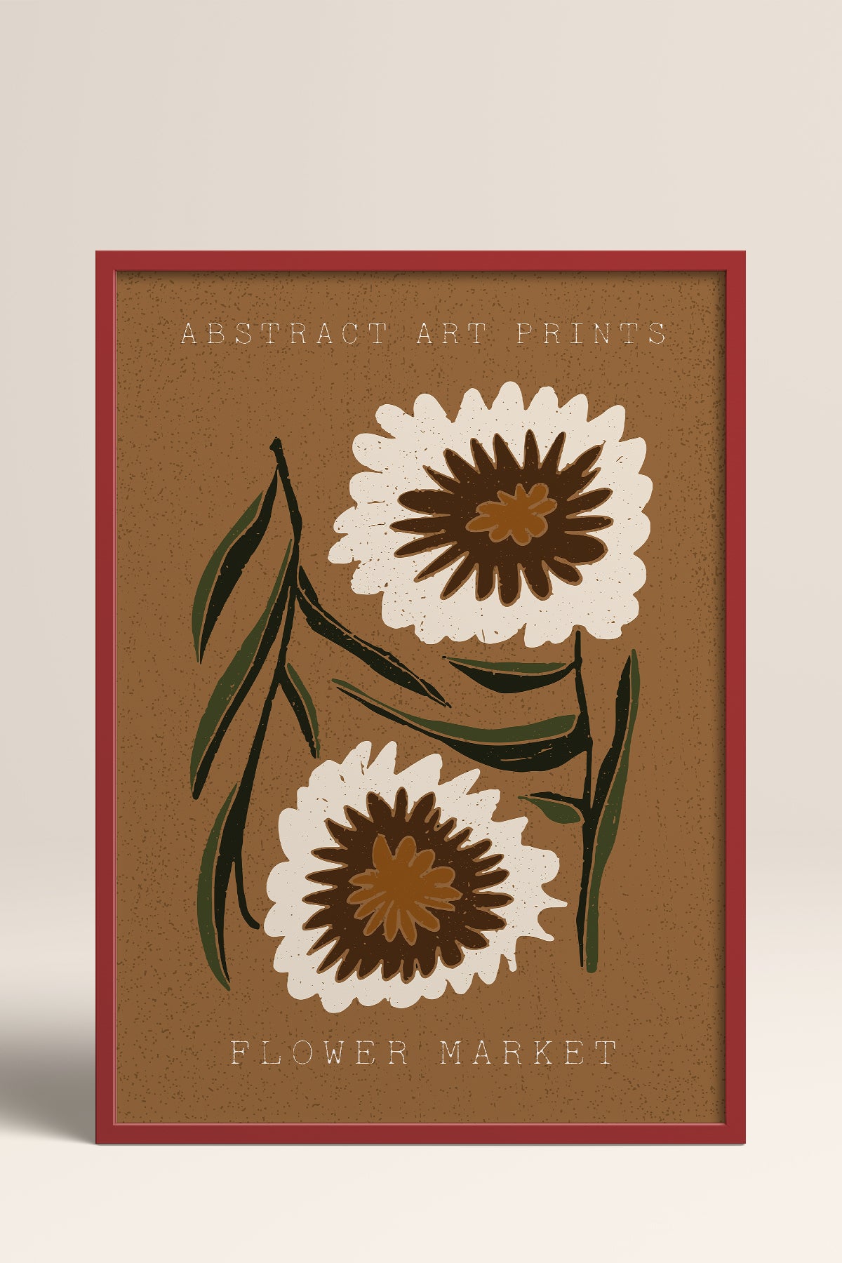 HOMEPACK Ahşap Çerçeveli Tablo Çerçeveli Poster Sanatsal Modern Duvar Dekoru FLOWER-44