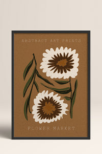 HOMEPACK Ahşap Çerçeveli Tablo Çerçeveli Poster Sanatsal Modern Duvar Dekoru FLOWER-44