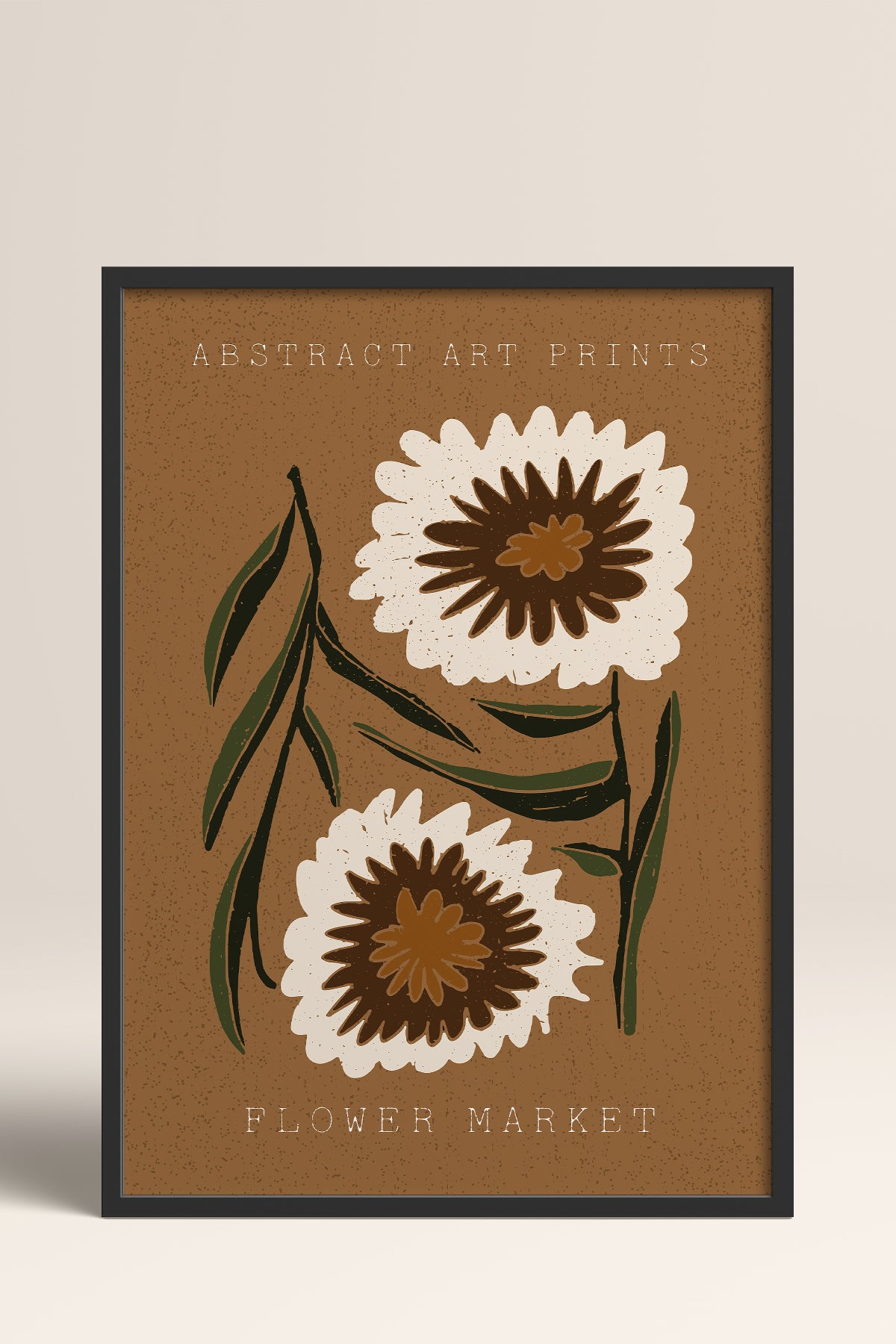 HOMEPACK Ahşap Çerçeveli Tablo Çerçeveli Poster Sanatsal Modern Duvar Dekoru FLOWER-44
