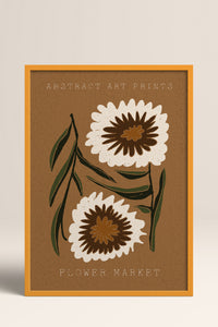 HOMEPACK Ahşap Çerçeveli Tablo Çerçeveli Poster Sanatsal Modern Duvar Dekoru FLOWER-44