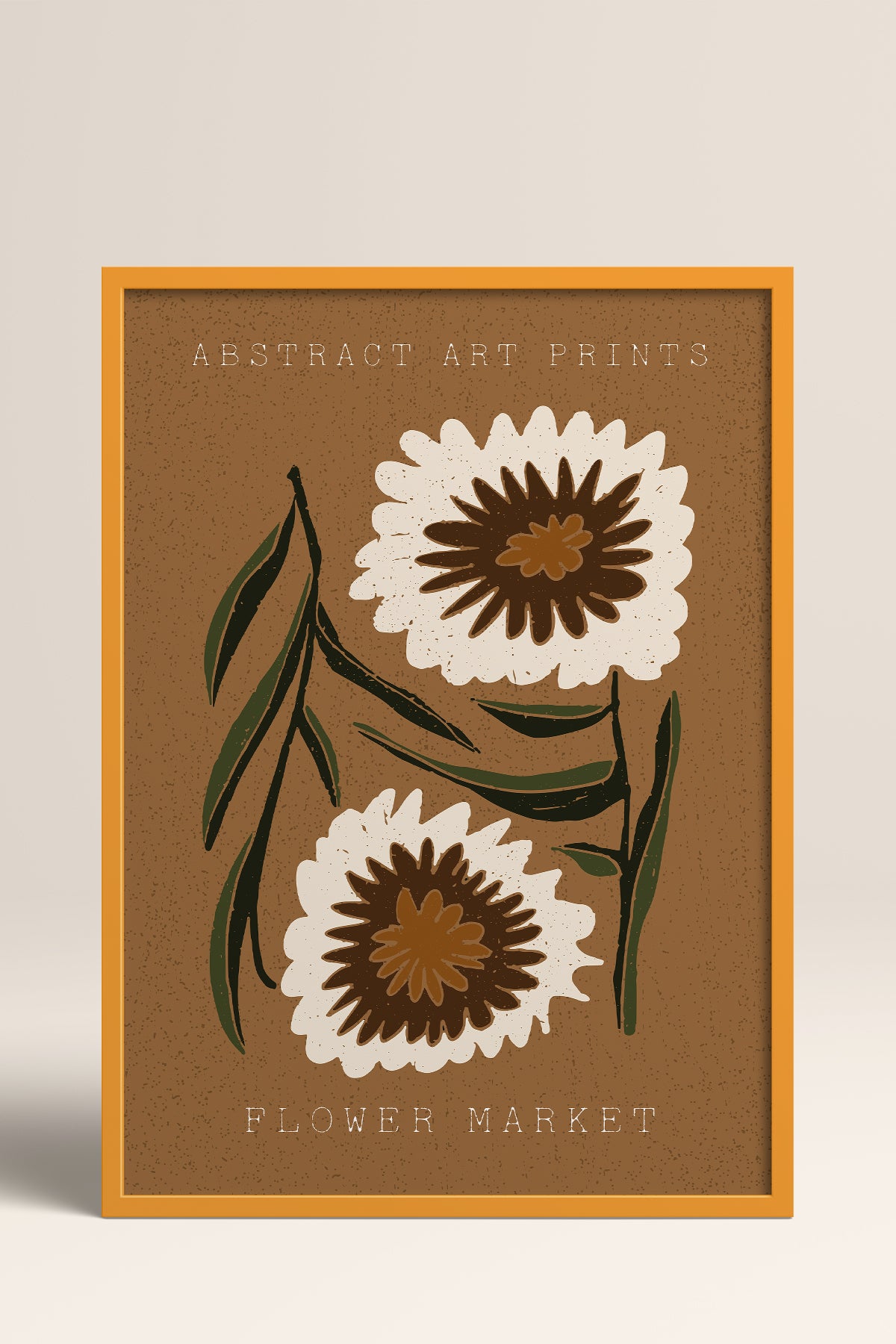 HOMEPACK Ahşap Çerçeveli Tablo Çerçeveli Poster Sanatsal Modern Duvar Dekoru FLOWER-44
