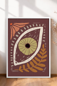 HOMEPACK Ahşap Çerçeveli Tablo Çerçeveli Poster Sanatsal Modern Duvar Dekoru FLOWER-46
