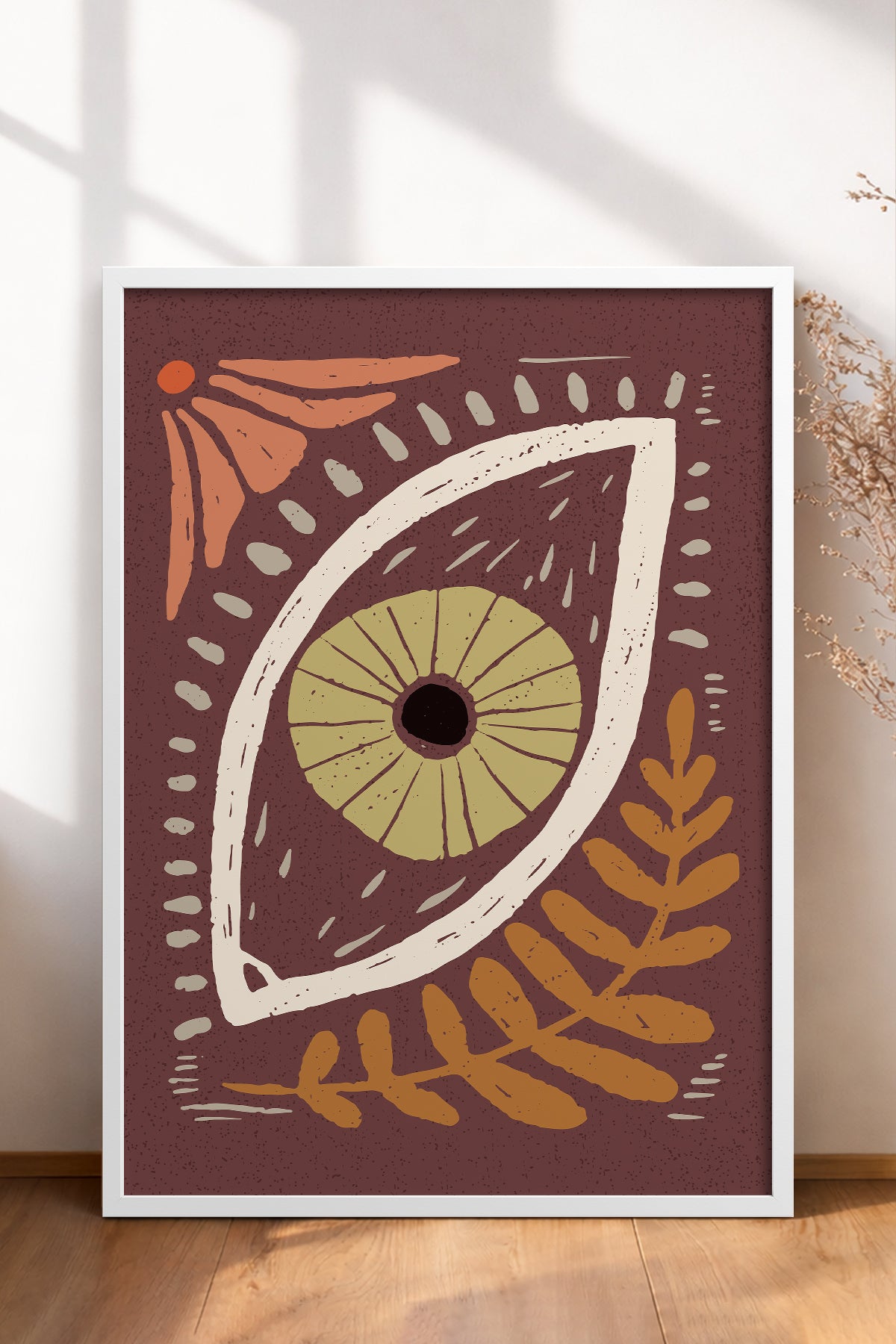 HOMEPACK Ahşap Çerçeveli Tablo Çerçeveli Poster Sanatsal Modern Duvar Dekoru FLOWER-46