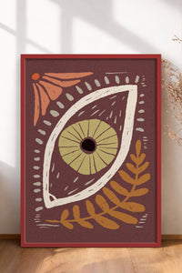 HOMEPACK Ahşap Çerçeveli Tablo Çerçeveli Poster Sanatsal Modern Duvar Dekoru FLOWER-46