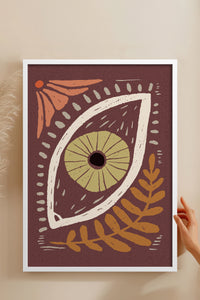 HOMEPACK Ahşap Çerçeveli Tablo Çerçeveli Poster Sanatsal Modern Duvar Dekoru FLOWER-46