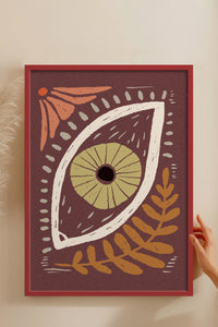 HOMEPACK Ahşap Çerçeveli Tablo Çerçeveli Poster Sanatsal Modern Duvar Dekoru FLOWER-46