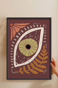 HOMEPACK Ahşap Çerçeveli Tablo Çerçeveli Poster Sanatsal Modern Duvar Dekoru FLOWER-46