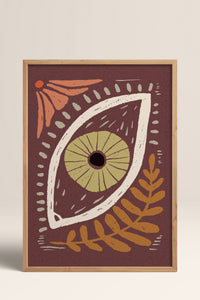 HOMEPACK Ahşap Çerçeveli Tablo Çerçeveli Poster Sanatsal Modern Duvar Dekoru FLOWER-46