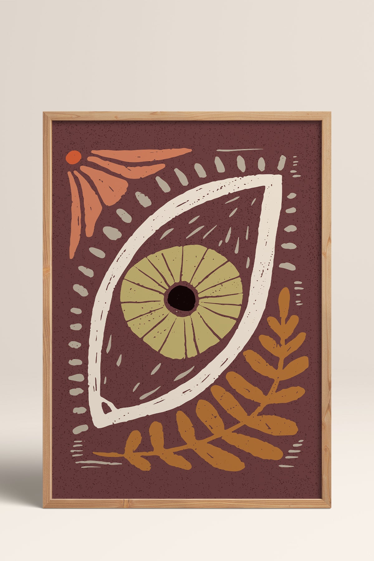 HOMEPACK Ahşap Çerçeveli Tablo Çerçeveli Poster Sanatsal Modern Duvar Dekoru FLOWER-46