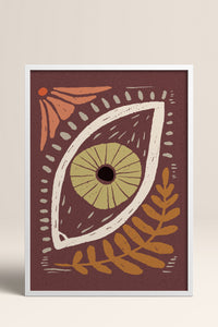 HOMEPACK Ahşap Çerçeveli Tablo Çerçeveli Poster Sanatsal Modern Duvar Dekoru FLOWER-46