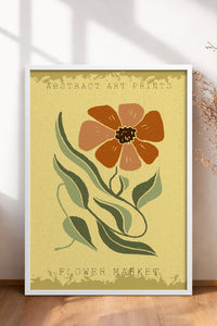 HOMEPACK Ahşap Çerçeveli Tablo Çerçeveli Poster Sanatsal Modern Duvar Dekoru FLOWER-47