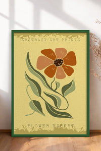 HOMEPACK Ahşap Çerçeveli Tablo Çerçeveli Poster Sanatsal Modern Duvar Dekoru FLOWER-47