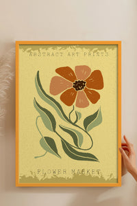 HOMEPACK Ahşap Çerçeveli Tablo Çerçeveli Poster Sanatsal Modern Duvar Dekoru FLOWER-47