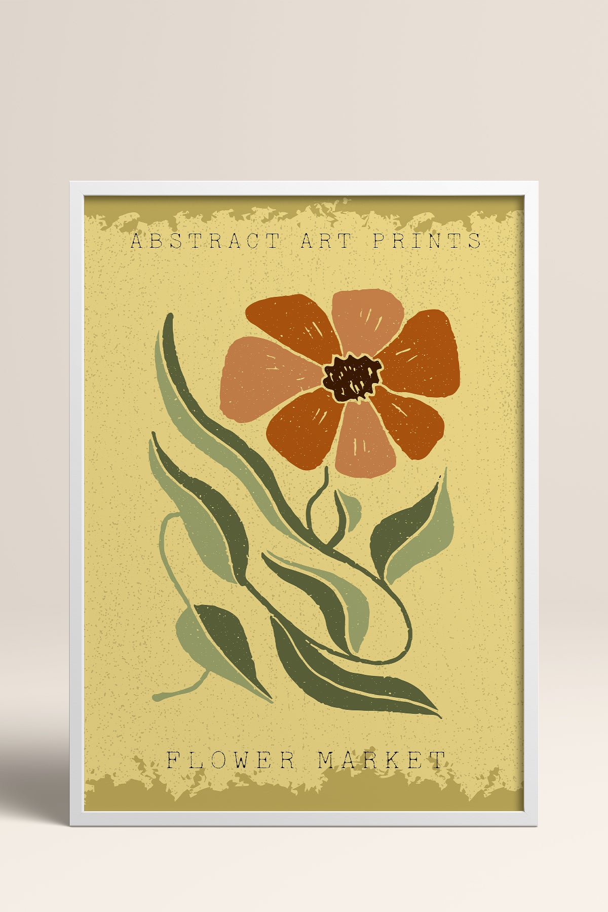 HOMEPACK Ahşap Çerçeveli Tablo Çerçeveli Poster Sanatsal Modern Duvar Dekoru FLOWER-47
