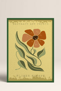 HOMEPACK Ahşap Çerçeveli Tablo Çerçeveli Poster Sanatsal Modern Duvar Dekoru FLOWER-47