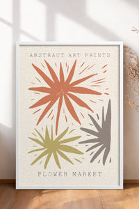 HOMEPACK Ahşap Çerçeveli Tablo Çerçeveli Poster Sanatsal Modern Duvar Dekoru FLOWER-48