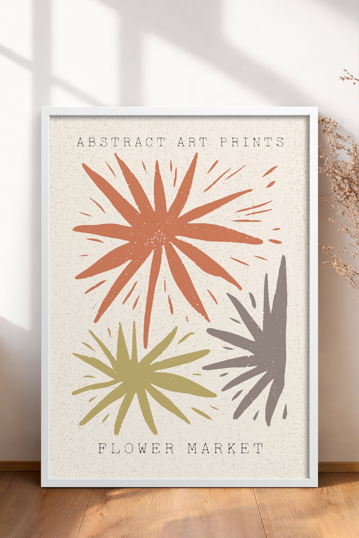 HOMEPACK Ahşap Çerçeveli Tablo Çerçeveli Poster Sanatsal Modern Duvar Dekoru FLOWER-48