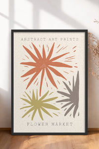 HOMEPACK Ahşap Çerçeveli Tablo Çerçeveli Poster Sanatsal Modern Duvar Dekoru FLOWER-48