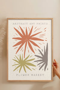 HOMEPACK Ahşap Çerçeveli Tablo Çerçeveli Poster Sanatsal Modern Duvar Dekoru FLOWER-48