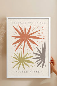 HOMEPACK Ahşap Çerçeveli Tablo Çerçeveli Poster Sanatsal Modern Duvar Dekoru FLOWER-48