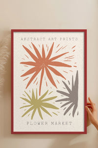 HOMEPACK Ahşap Çerçeveli Tablo Çerçeveli Poster Sanatsal Modern Duvar Dekoru FLOWER-48