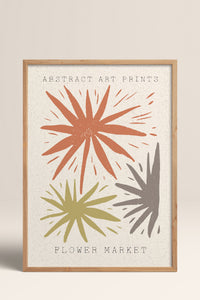HOMEPACK Ahşap Çerçeveli Tablo Çerçeveli Poster Sanatsal Modern Duvar Dekoru FLOWER-48