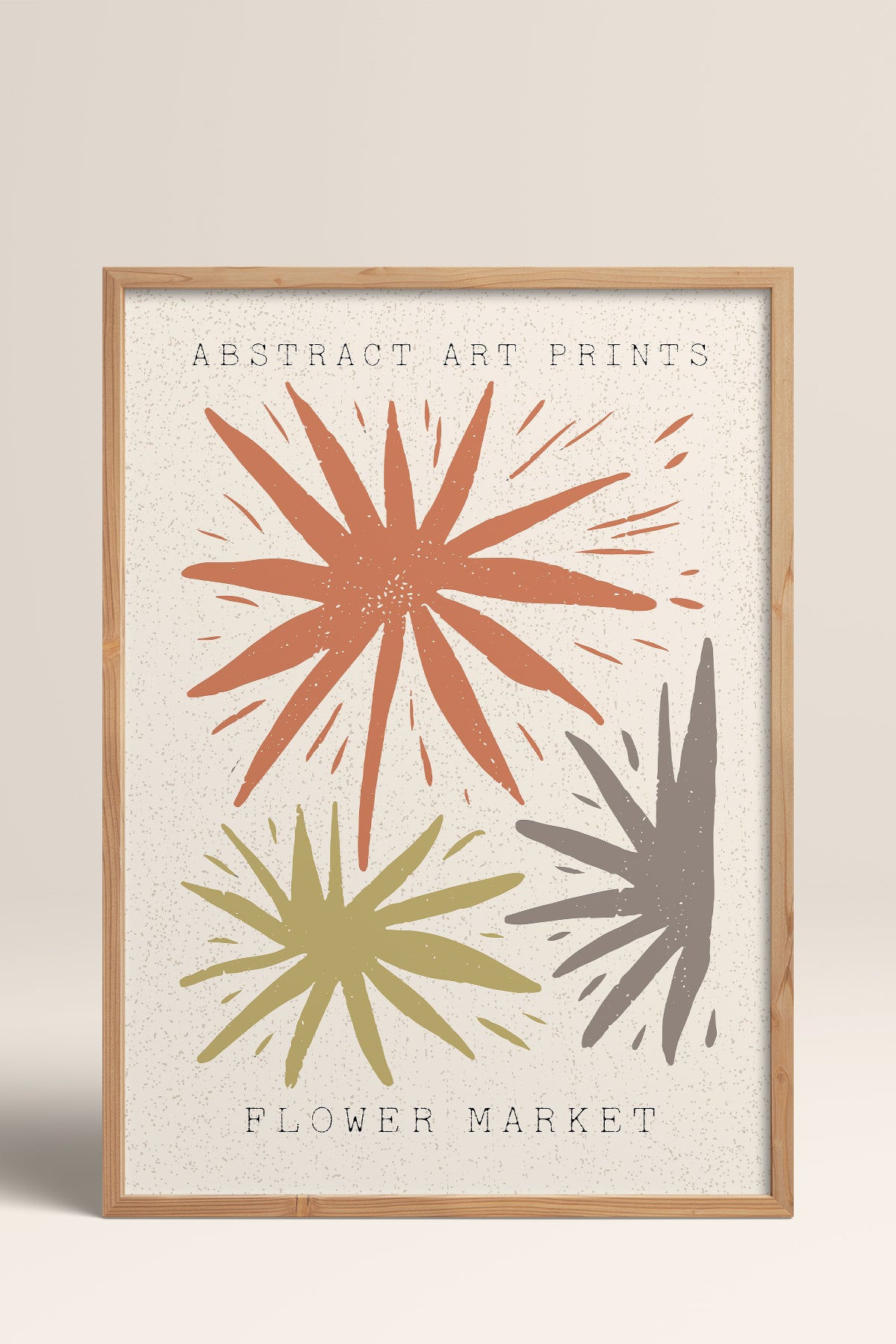 HOMEPACK Ahşap Çerçeveli Tablo Çerçeveli Poster Sanatsal Modern Duvar Dekoru FLOWER-48