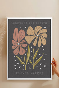 HOMEPACK Ahşap Çerçeveli Tablo Çerçeveli Poster Sanatsal Modern Duvar Dekoru FLOWER-49