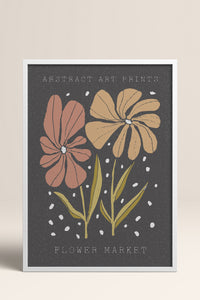 HOMEPACK Ahşap Çerçeveli Tablo Çerçeveli Poster Sanatsal Modern Duvar Dekoru FLOWER-49