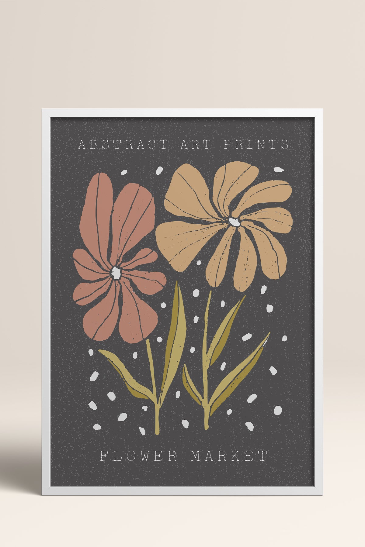 HOMEPACK Ahşap Çerçeveli Tablo Çerçeveli Poster Sanatsal Modern Duvar Dekoru FLOWER-49