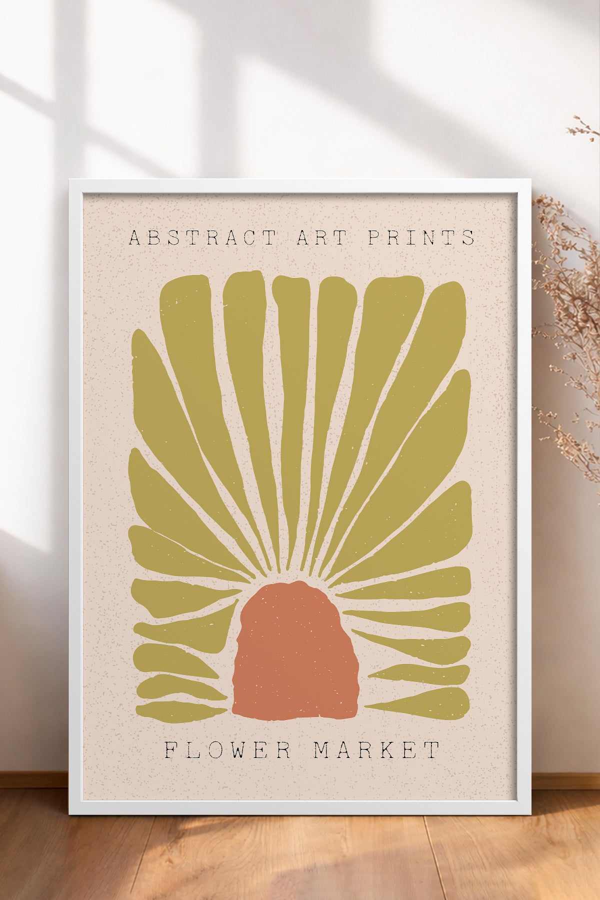 HOMEPACK Ahşap Çerçeveli Tablo Çerçeveli Poster Sanatsal Modern Duvar Dekoru FLOWER-50