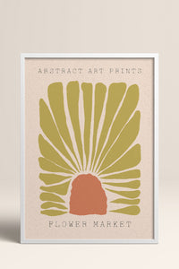 HOMEPACK Ahşap Çerçeveli Tablo Çerçeveli Poster Sanatsal Modern Duvar Dekoru FLOWER-50