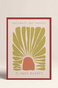 HOMEPACK Ahşap Çerçeveli Tablo Çerçeveli Poster Sanatsal Modern Duvar Dekoru FLOWER-50