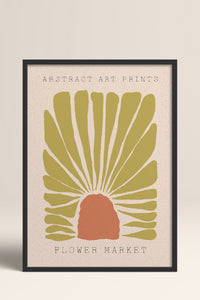 HOMEPACK Ahşap Çerçeveli Tablo Çerçeveli Poster Sanatsal Modern Duvar Dekoru FLOWER-50