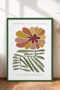 HOMEPACK Ahşap Çerçeveli Tablo Çerçeveli Poster Sanatsal Modern Duvar Dekoru FLOWER-53