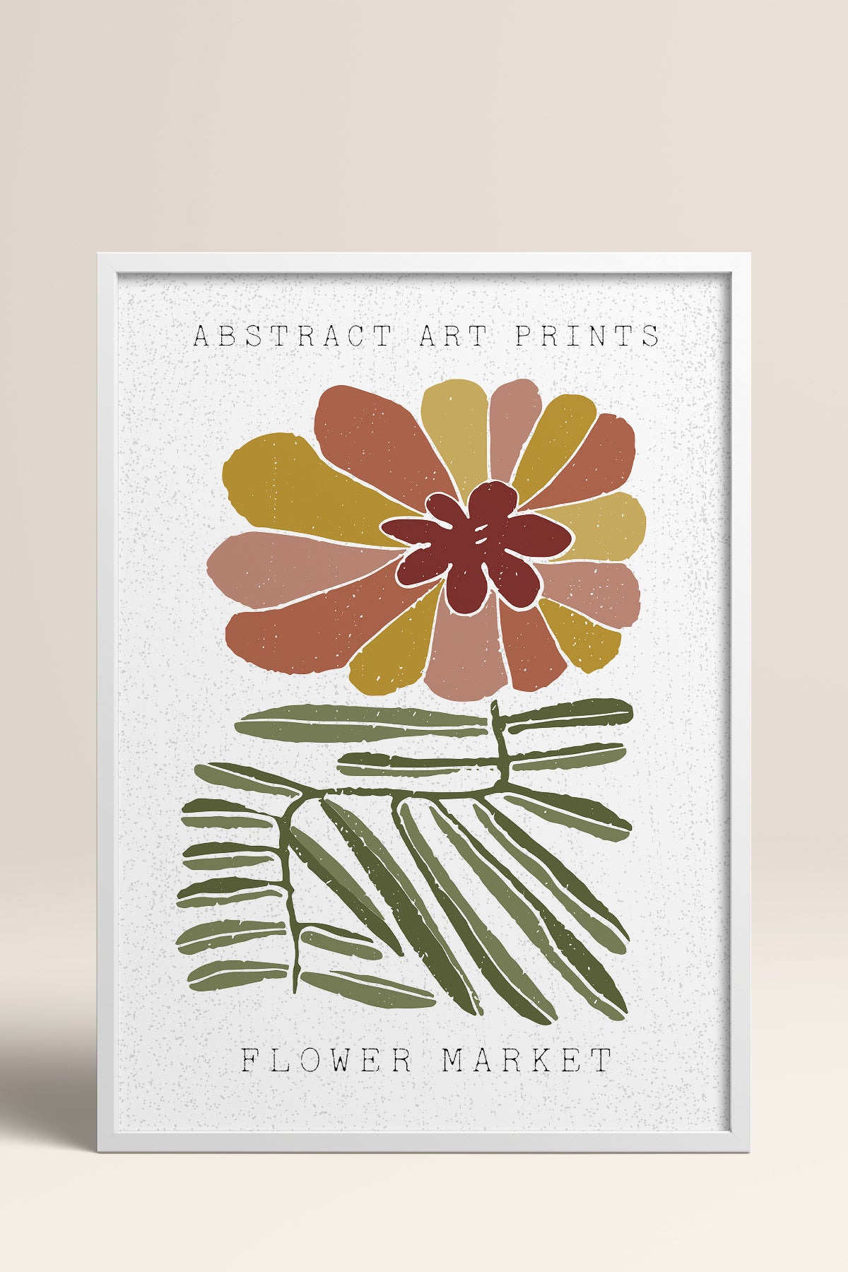 HOMEPACK Ahşap Çerçeveli Tablo Çerçeveli Poster Sanatsal Modern Duvar Dekoru FLOWER-53