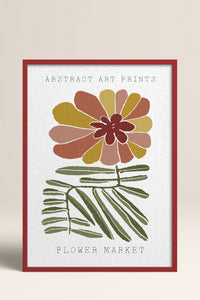 HOMEPACK Ahşap Çerçeveli Tablo Çerçeveli Poster Sanatsal Modern Duvar Dekoru FLOWER-53