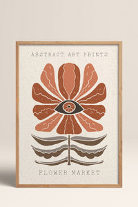 HOMEPACK Ahşap Çerçeveli Tablo Çerçeveli Poster Sanatsal Modern Duvar Dekoru FLOWER-54