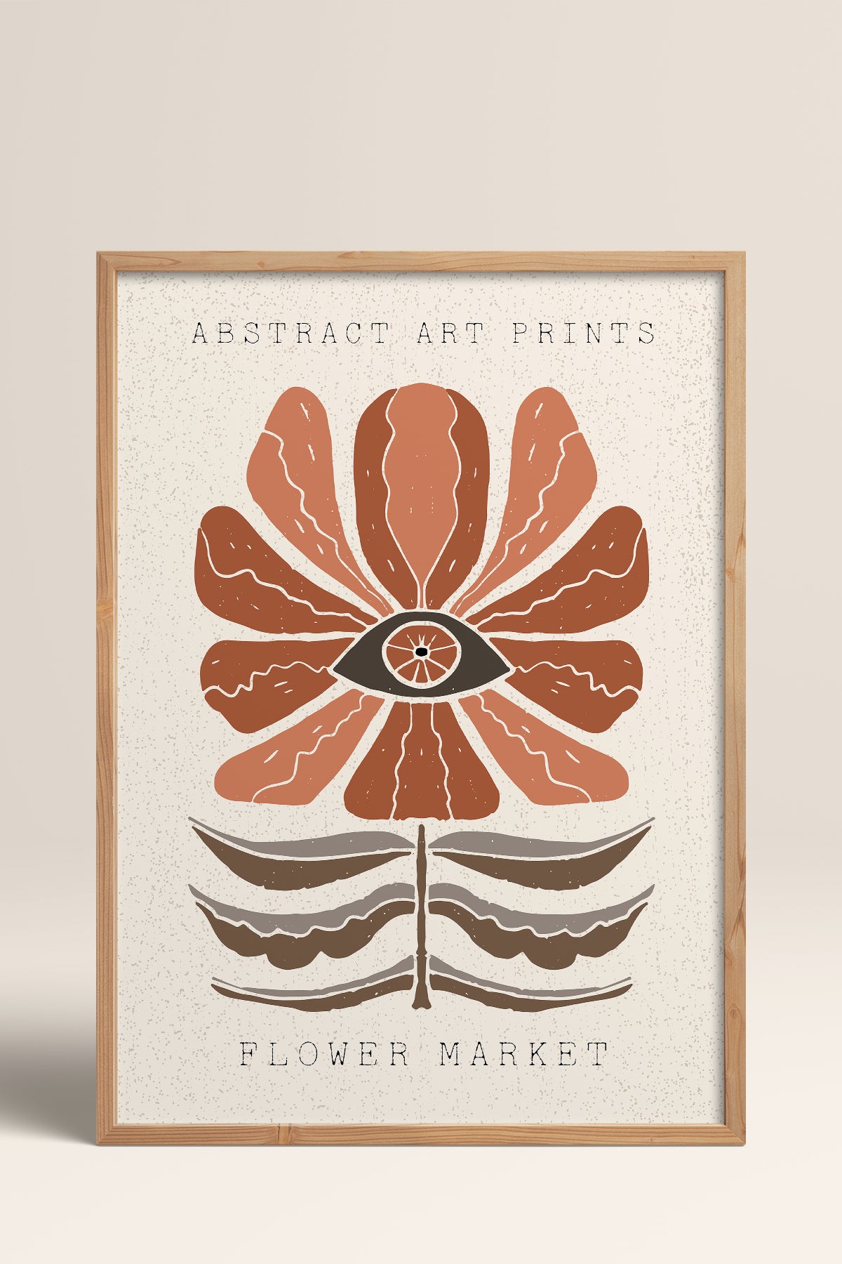 HOMEPACK Ahşap Çerçeveli Tablo Çerçeveli Poster Sanatsal Modern Duvar Dekoru FLOWER-54