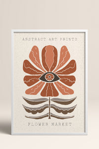 HOMEPACK Ahşap Çerçeveli Tablo Çerçeveli Poster Sanatsal Modern Duvar Dekoru FLOWER-54