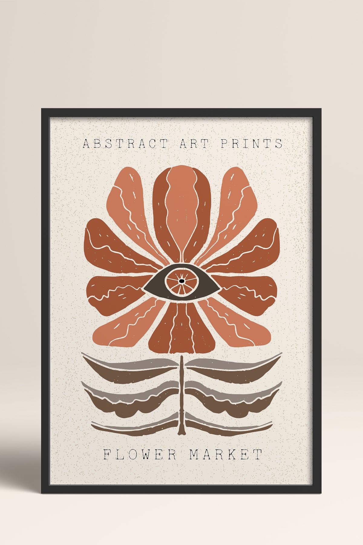 HOMEPACK Ahşap Çerçeveli Tablo Çerçeveli Poster Sanatsal Modern Duvar Dekoru FLOWER-54